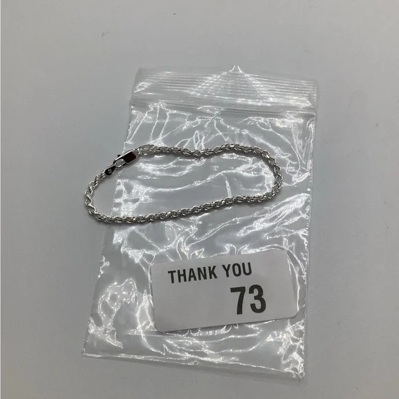 925 Italy 6.75 Inch Rope Bracelet New Without Tag - Picture 8 of 9